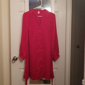 Cute red dress with belt